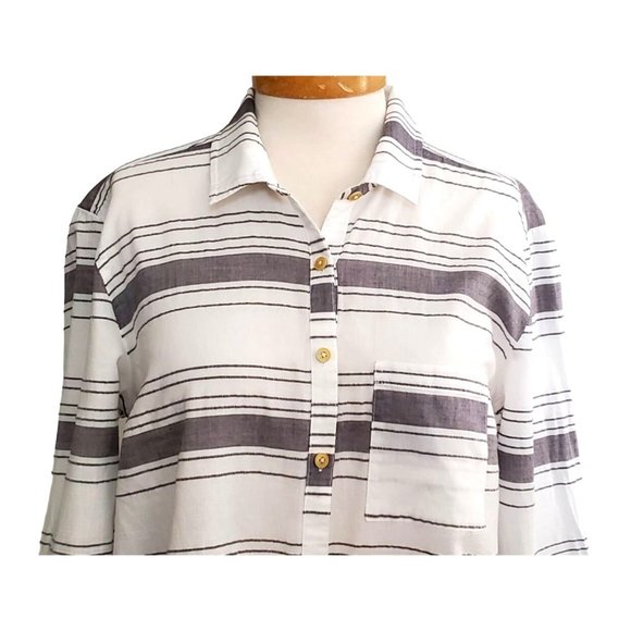 Matilda Jane & Joanna Gaines Made Ready Womens Button Up Shirt Cotton Sz M - Picture 2 of 8